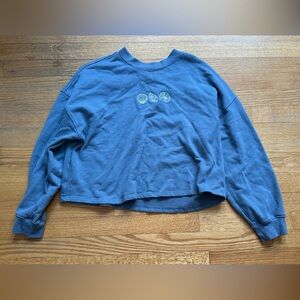 Wild Fable Blue Cropped Crewneck